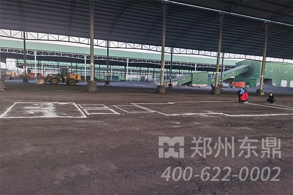 山西朔州應縣煤泥烘干機基礎建設現場