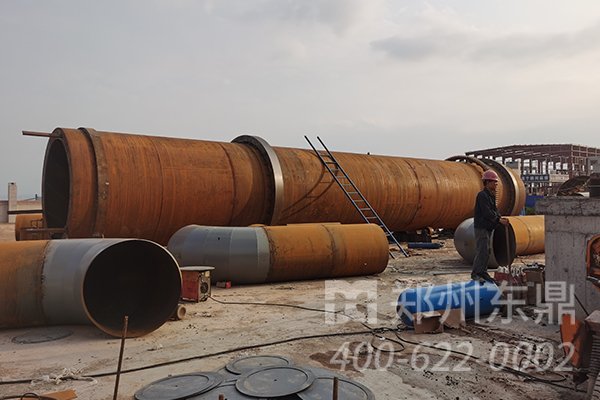 山西朔州1000噸煤泥烘干機設備安裝現場