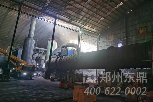 陜西煤泥烘干機項目安裝現場實拍圖